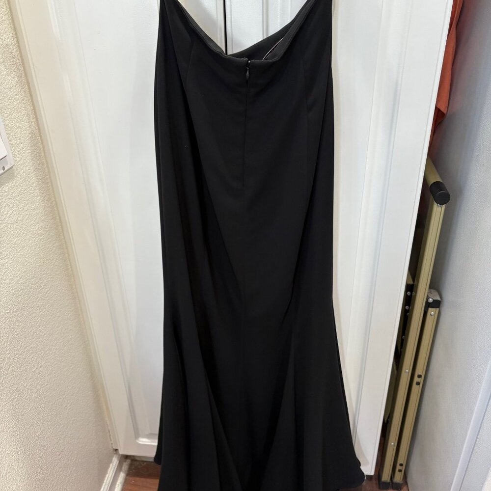 Kay Unger black long fishtail skirt